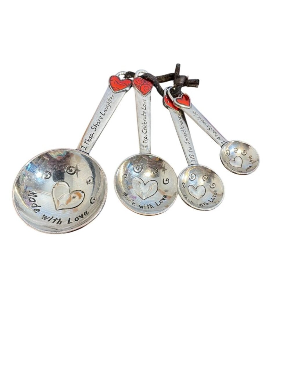 Made with Love Measuring Spoons Cottagecore Kitchen Decor, Farmhouse, Stacking
